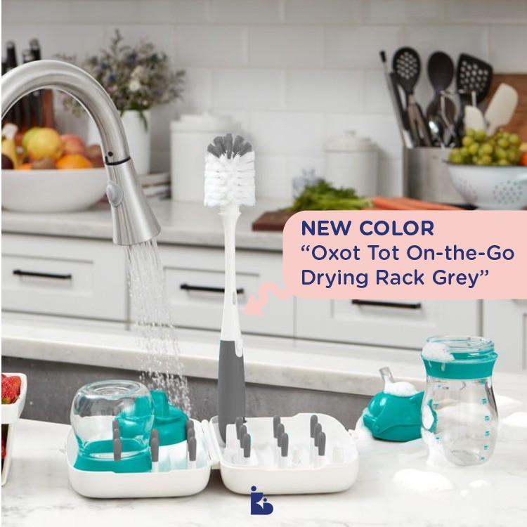 Oxo Tot On-the-Go Drying Rack &amp; Bottle Brush | Rak Botol Susu