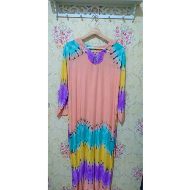 Daster jumbo pelangi lengan panjang 55rb