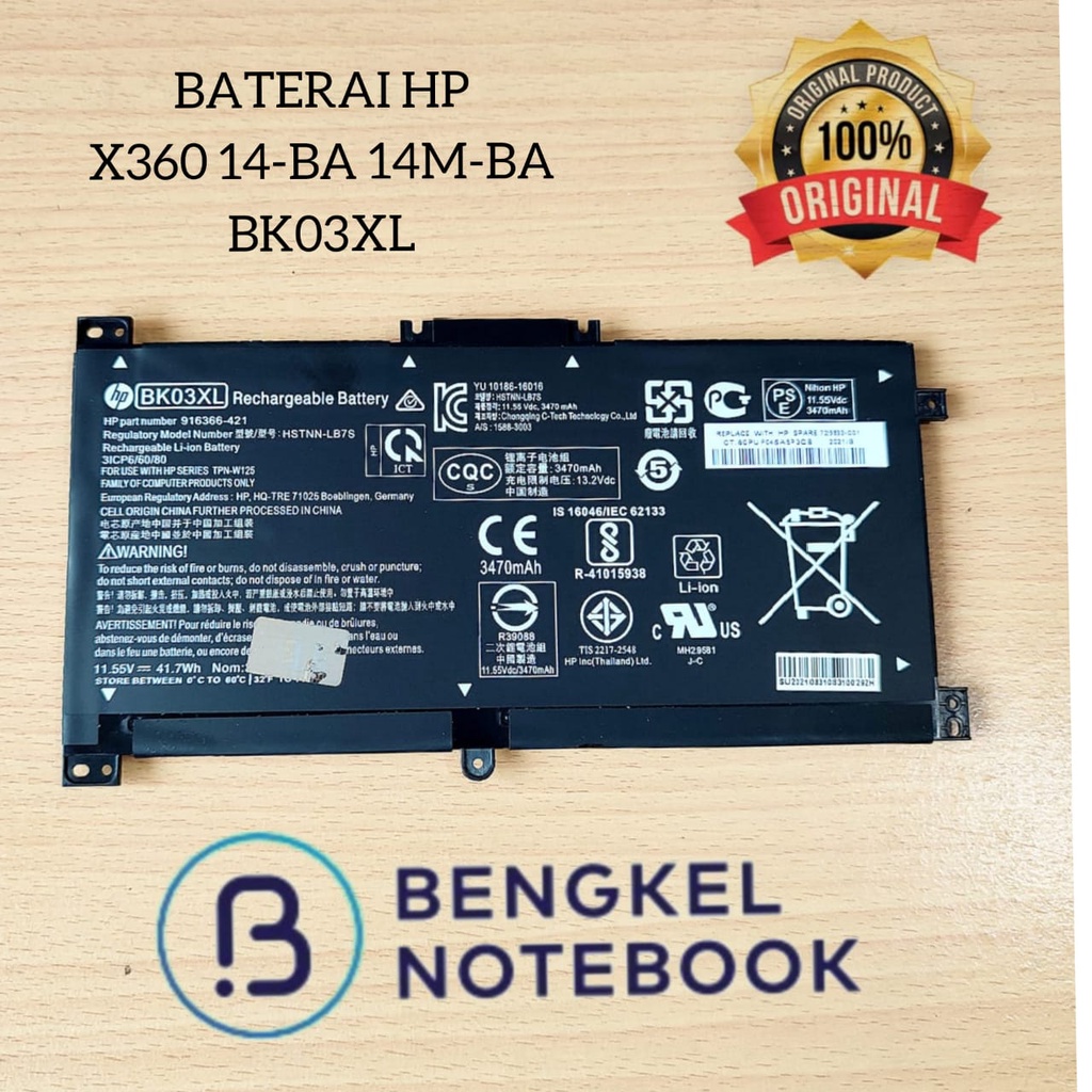 Baterai HP Pavilion X360 14-BA BK03XL 14M-BA HSTNN-LB7S