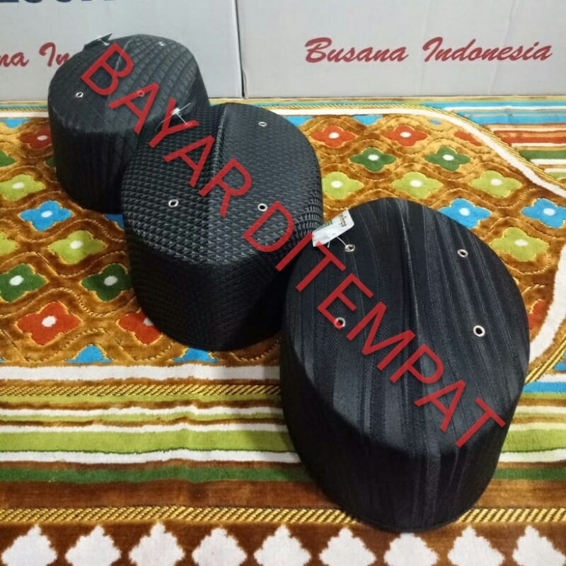 Peci Assagofah Turki Hitam Murah Berkualitas - Merk ASYUNDAWI - Peci Pria Assagofah Turki Hitam- COD