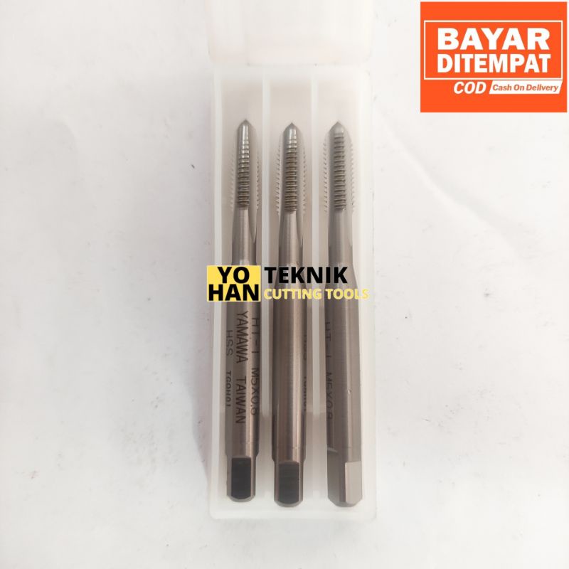Yamawa Tap M5 x 0.8 Handtap Drat Baut 8 Tap Set M5 3pcs