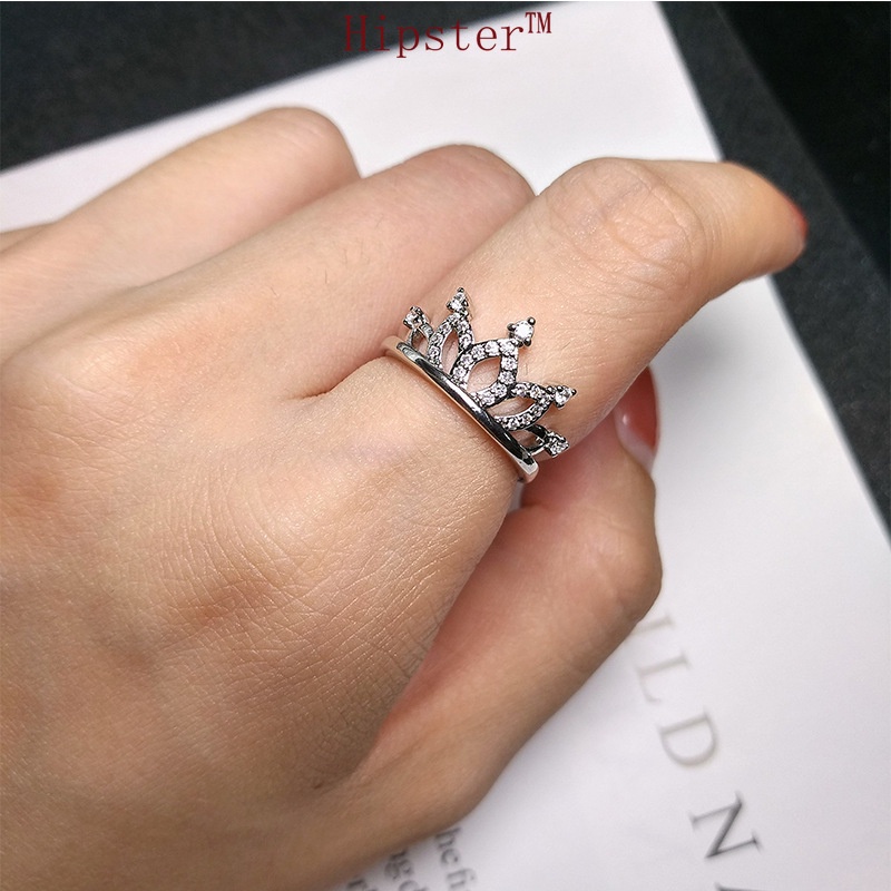 Hot Selling Creative Design Personalized Fashion Crown Inlaid with Rhinestone Ring