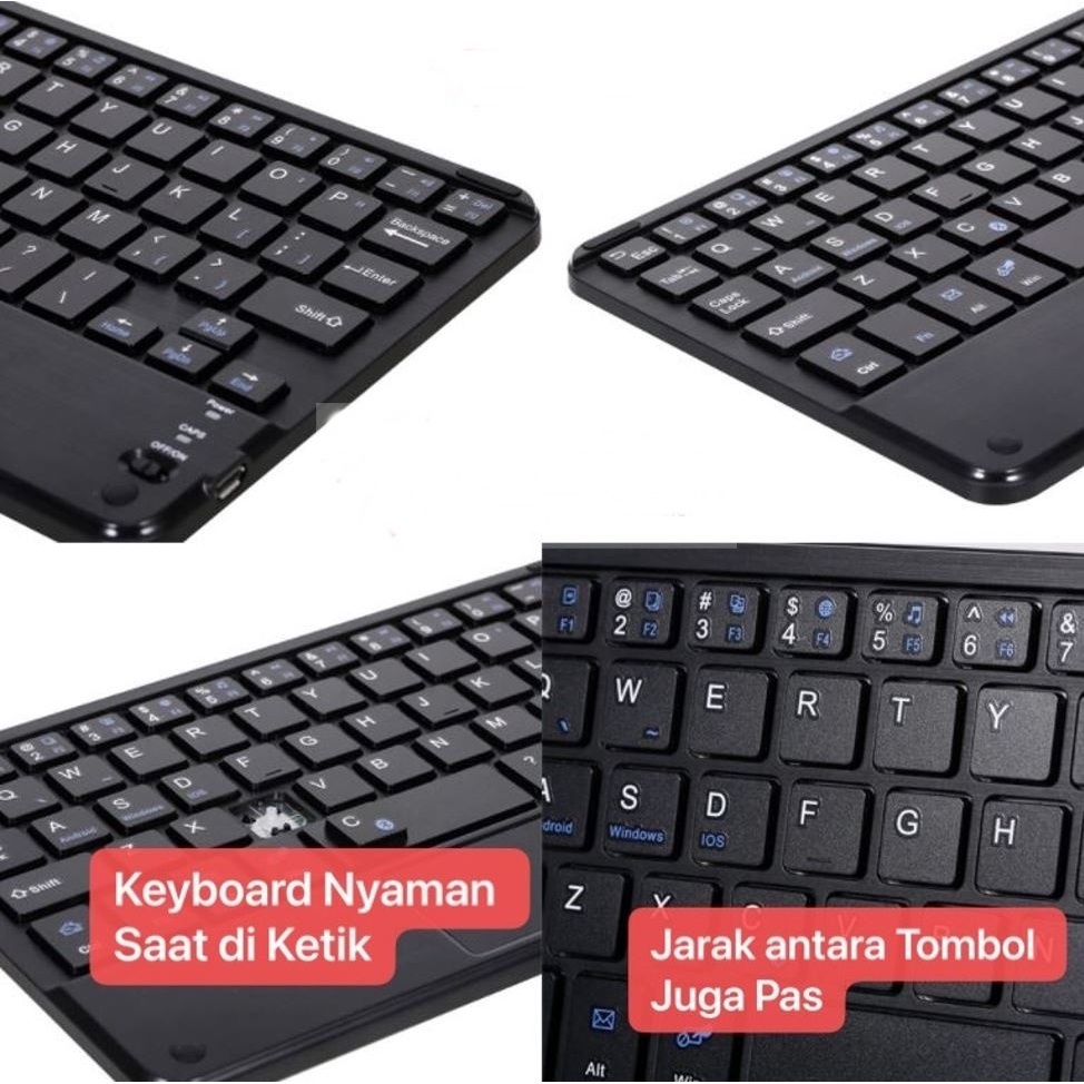 Keyboard Portable 7 - 10.5 INCH Universal Bluetooth Tablet Ada Touchpad Tablet Windows Smartphone Sa
