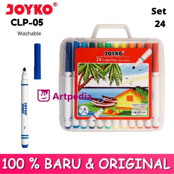 

Unik Color Pen Joyko 24 warna CLP-05 Pena Warna - Joyko CLP-05 Set 24 Murah