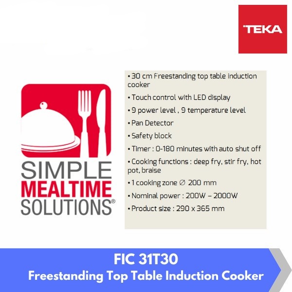 Induction Built-in Cooker Teka FIC 31T30 Free Ongkir Area Jabodetabek