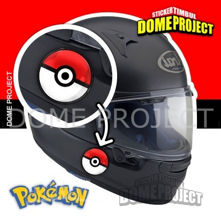 STIKER MOTOR POKEMON POKEBALL STIKER EMBLEM STIKER TIMBUL 3D AKSESORIS SEPEDA MOTOR