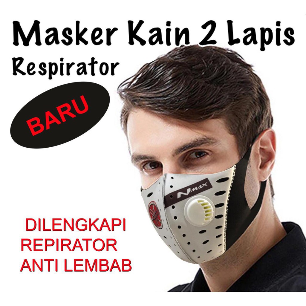 Masker Kain 2 Lapis Respirator Motif Printing / Masker Respirator 2 Lapis Bisa Dicuci