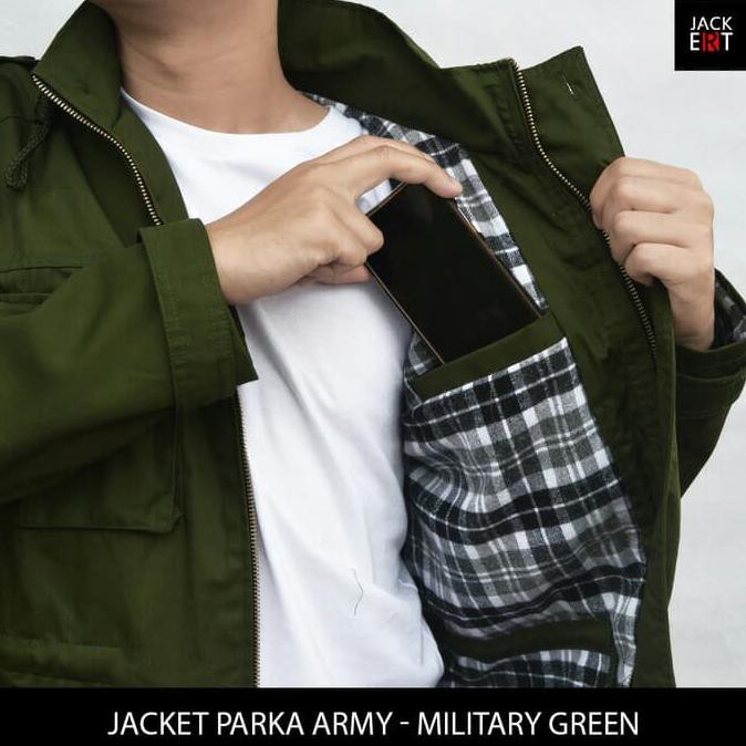 Diskon Jaket Parka Drill - Hijau / Green Army (Jackert Original) Terbaru