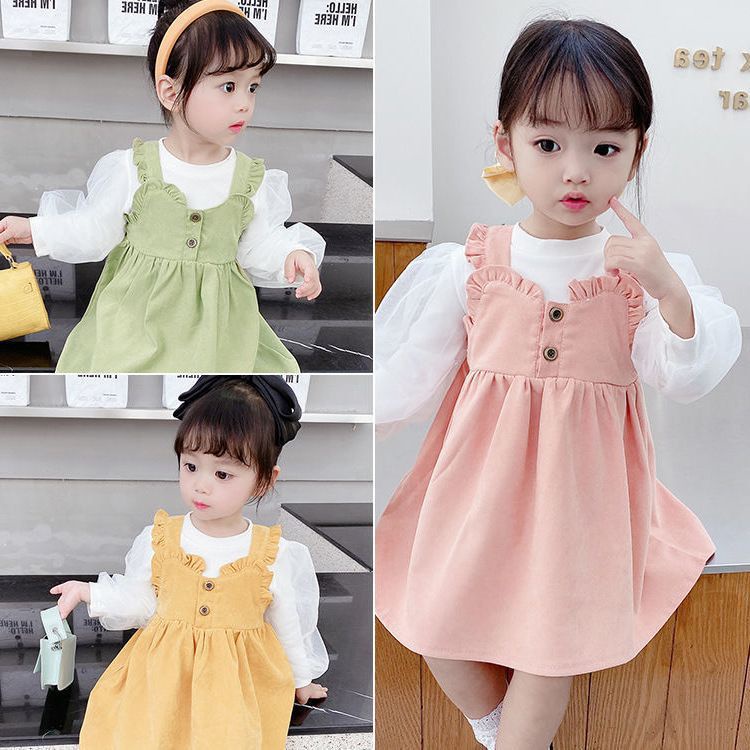 Baju Dress Anak Cewek Imut Usia 0 1 2 3 Tahun pakaian Anak Cewek Modis Bahan Premium Berkualitas