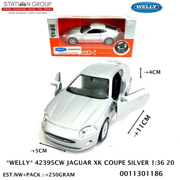 WELLY 42395CW JAGUAR XK COUPE SILVER 1-36 20 - DIECAST