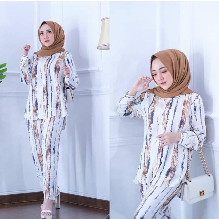 Baju Setelan Virsa Tie Dye ONE SET Fashion Kondangan Wanita 2020