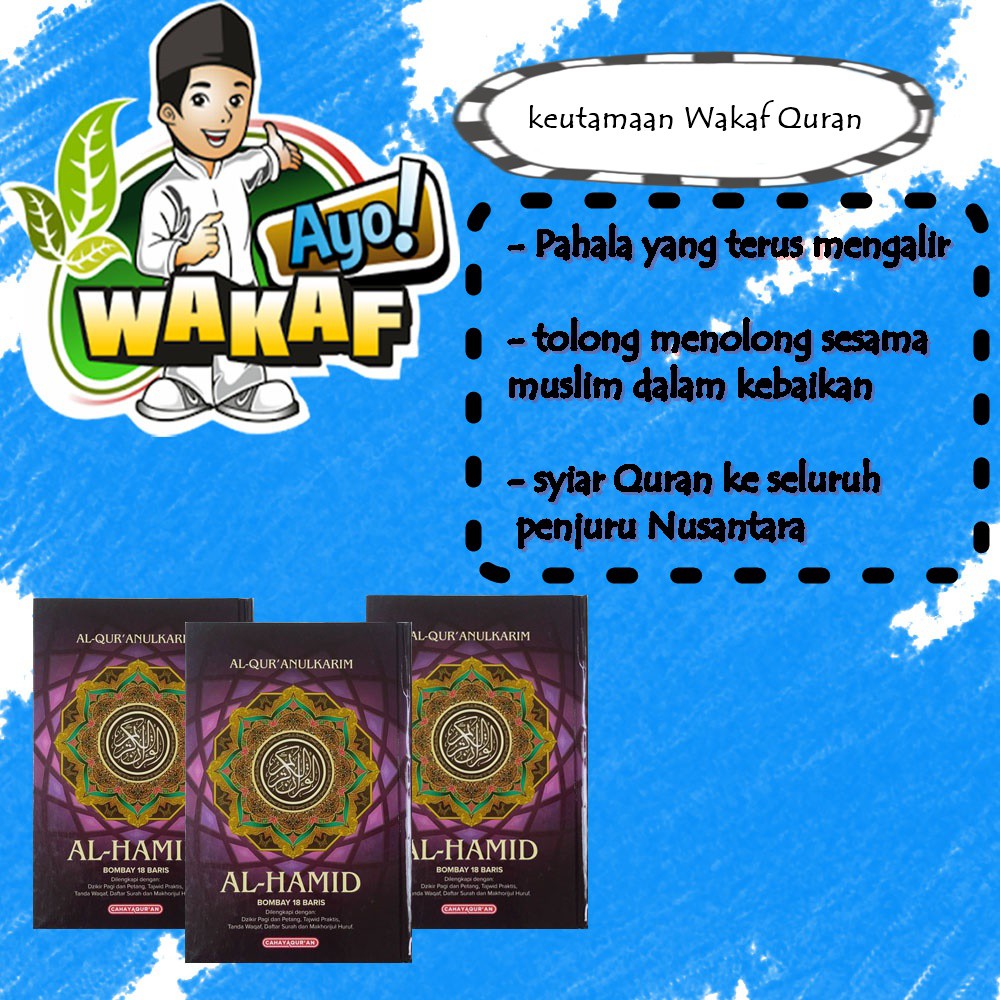 PROGRAM WAKAF 5 buah QURAN BELAJAR / wakaf quran