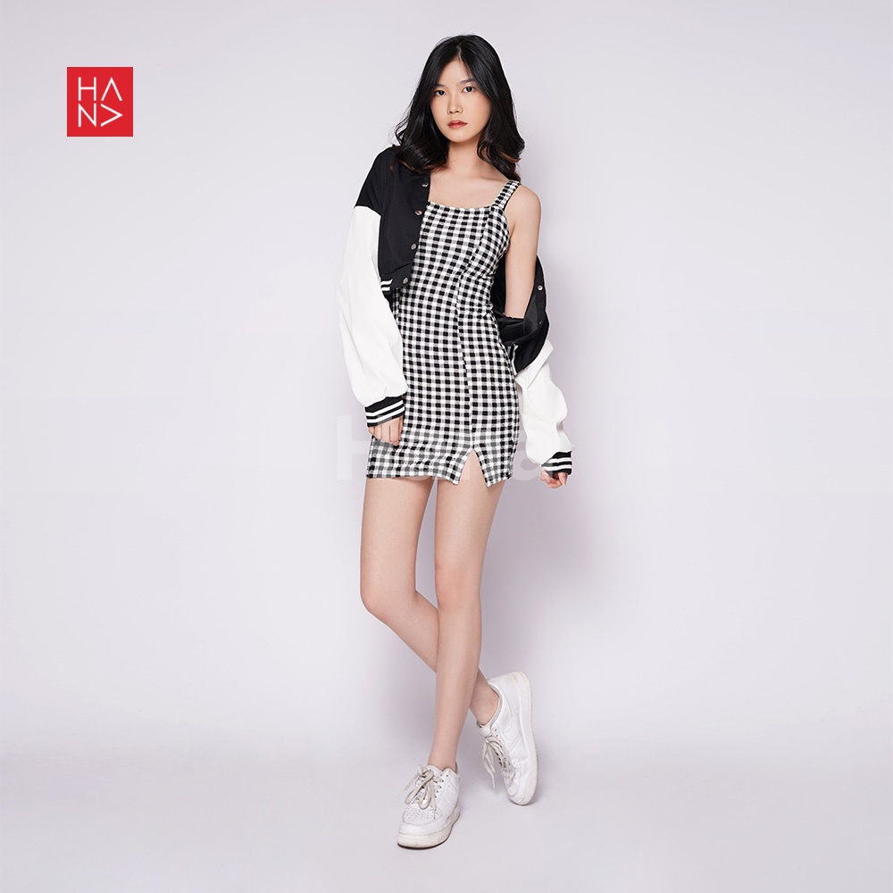 HanaFashion JKT - Audy Mini Dress Wanita Gaya Korea - OP178