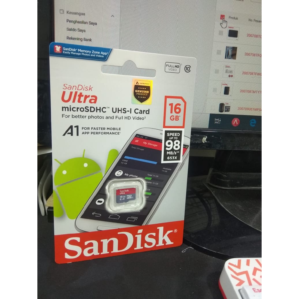 Sandisk Micro Sd Sandisk 16gb 98Mbps Non Adapter