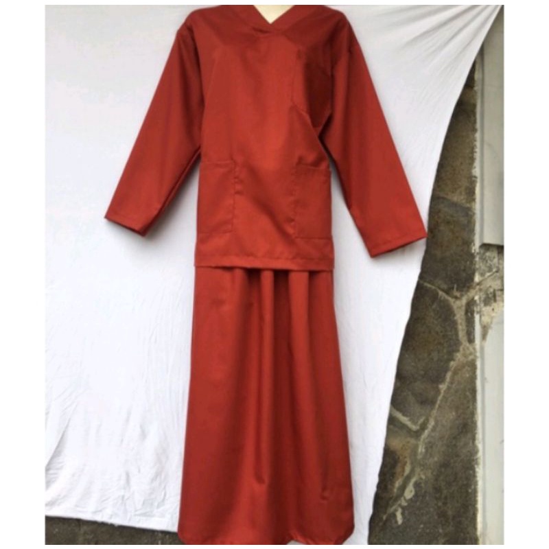 baju ok lengan PANJANG rok/baju jaga dokter/baju medis/baju scrub