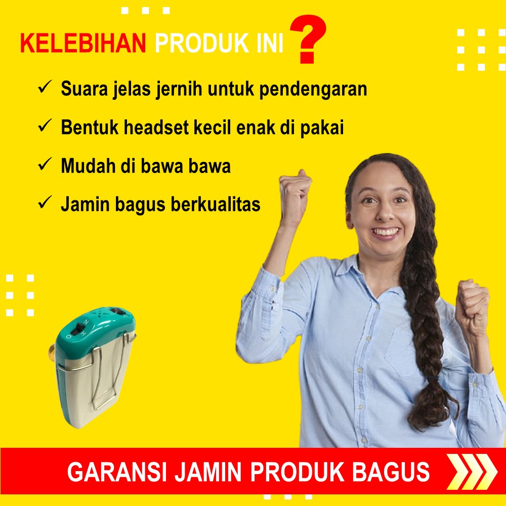 Alat PendengaranTelinga Orang Tua Original Hearing Aid Bantu Dengar Lansia Orang Tuli mini Rechargeable JS156