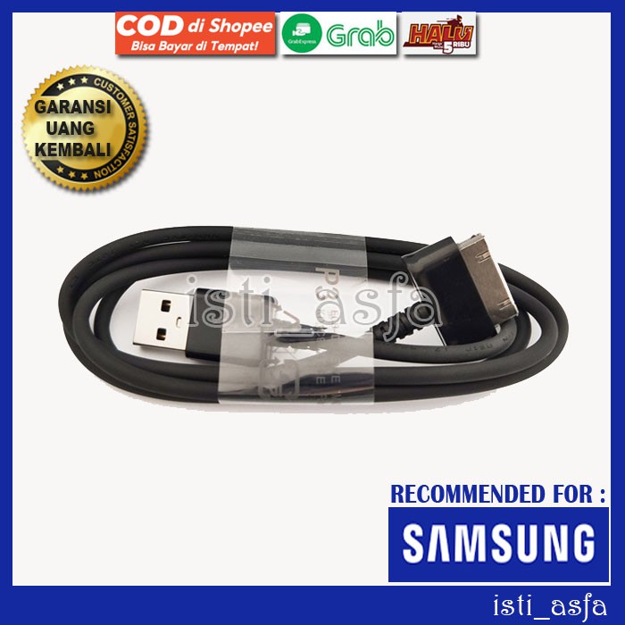 Kabel Data Charger untuk Tablet Samsung Galaxy Tab GT-P1000 SGH-I987 SCH-I800 SPH-P100 SGH-T849 GT-P6200 GT-P3100 GT-P6800 GT-P7310 SCH-I905 SGH-T859 GT-P7100 GT-P7510 GT-P7500 GT-P7300 GT-N8000 8 Note 10 Carger Casan Ces Cas Adaptor Kabel USB