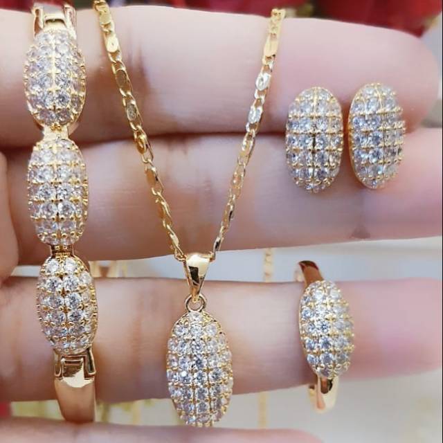 Xuping set perhiasan lapis emas 24k 1626h