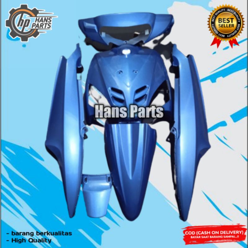 Cover body full halus Yamaha mio sporty biru telur asin/biru langit termurah