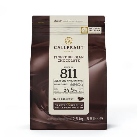 

ORIGINAL Callebaut Dark Chocolate Couverture Callets 811 54,5% 2,5 kg