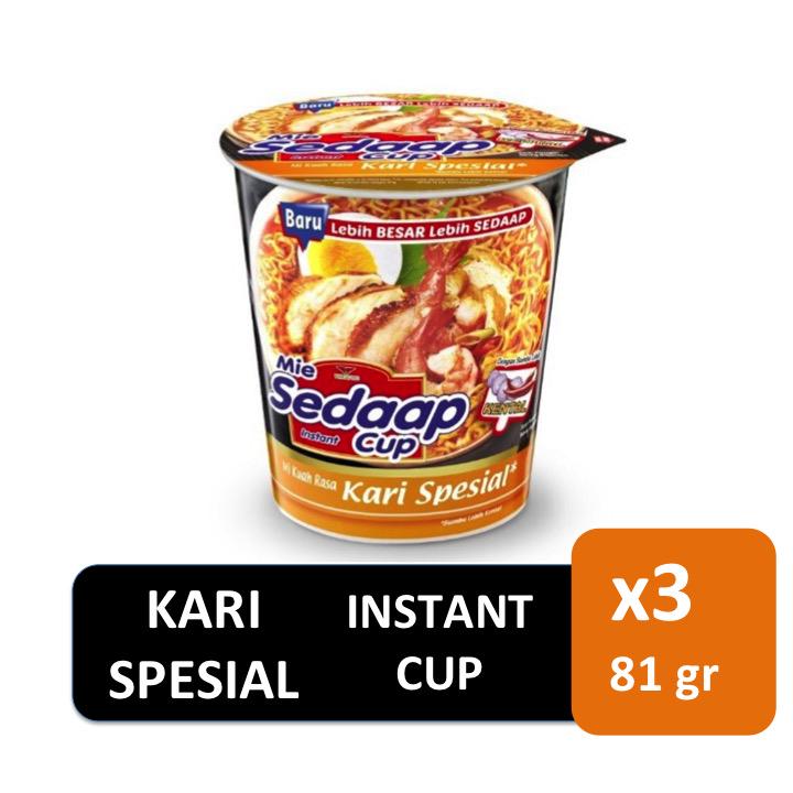 Mie Sedaap Kari Spesial Cup 81 gr x3  Shopee Indonesia