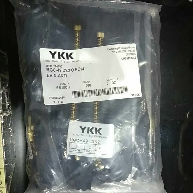 Resleting Levis YKK dan YEE/zipper jeans YKK dan YEE/ resleting besi levis YKK dan YEE (harga per lu