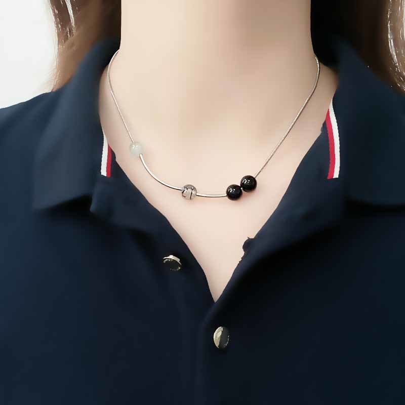 Opal Short Chain Accessories Korean Retro Clavicle Chain