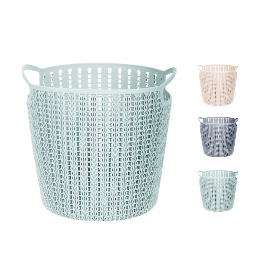 Keranjang Ember Penyimpanan Bulat Plaited Storage Bucket