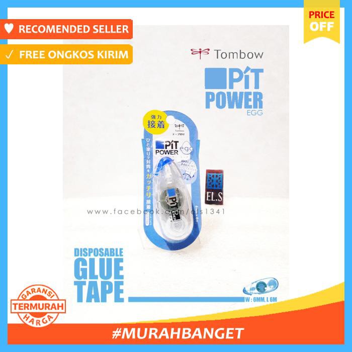 

Selotip & Double Tape - Tombow Pit Power Egg ( Lem ) Clear Edition - Pengikat & Perekat