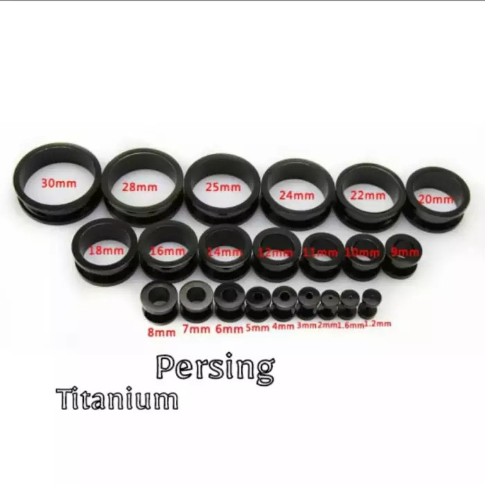 EAR PLUG PIERCING Telinga Baja Anti Karat Sumbat Sekrup