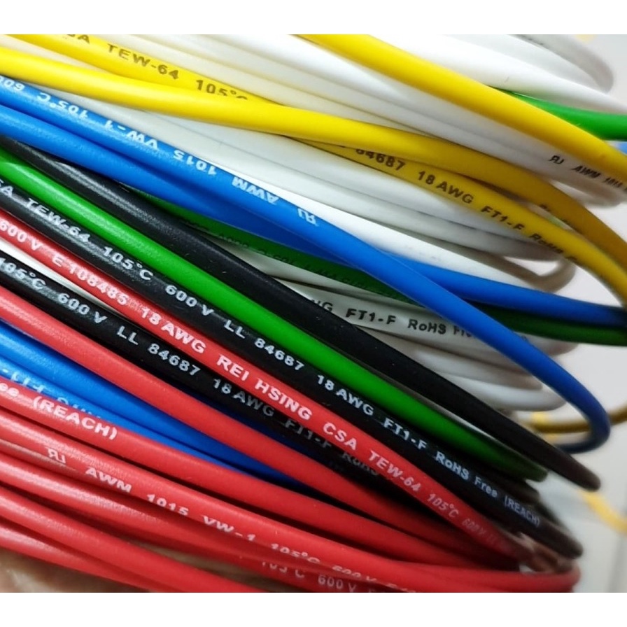 Kabel Listrik Serabut 18 AWG NYAF AF 1x0,75 1x0.75 0,75mm 0.75mm Berbagai Warna