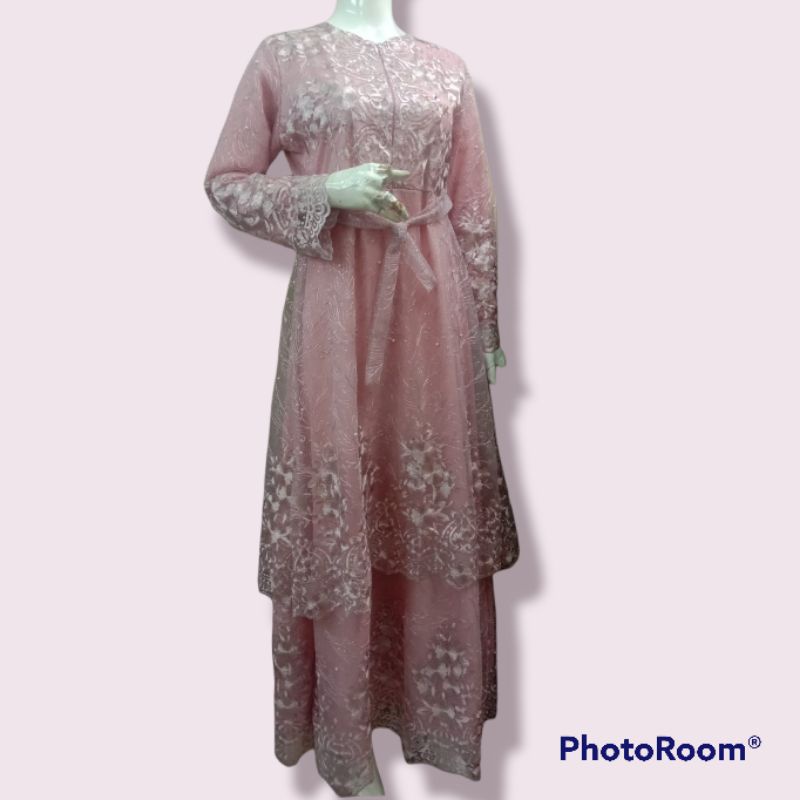 kebaya gamis pesta/kebaya busui baju pesta tulle mutiara