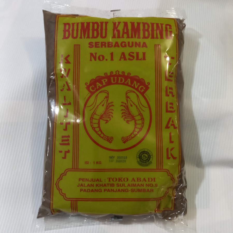 

Bumbu Kambing Serbaguna No.1 Cap Udang 1 KG Asli