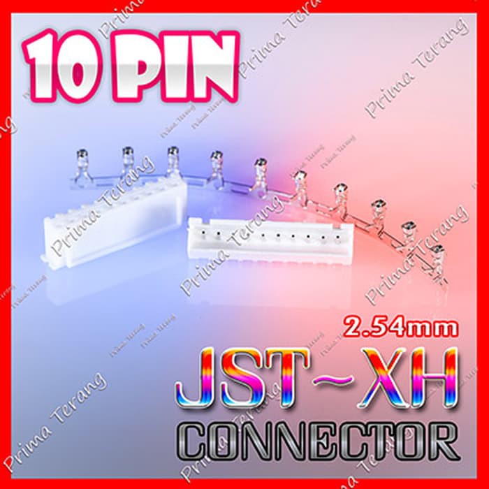 Jst Xh Connector 10 Pin Lurus Jst-Xh 2.54Mm Konektor Baterai Lipo 10P