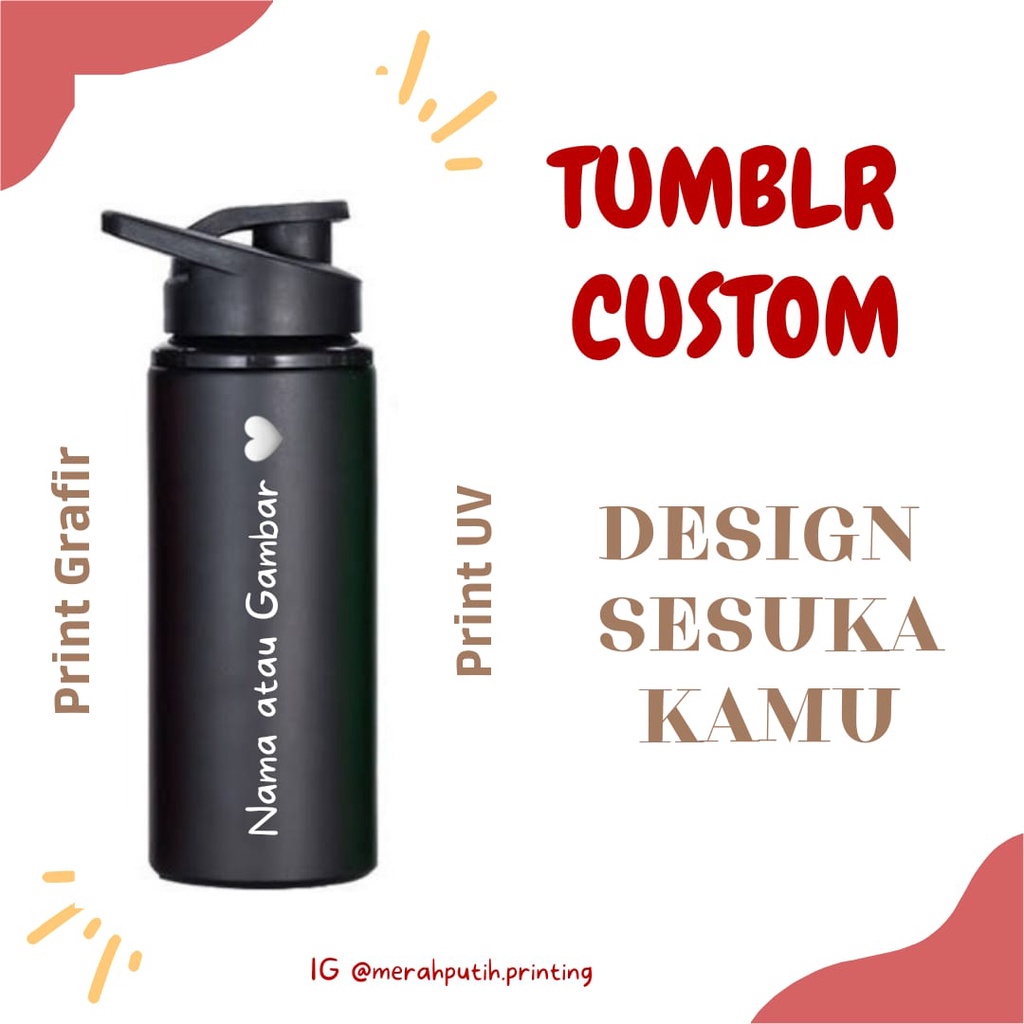 Custom Tumbler H47 Stainless Print Grafir - UV