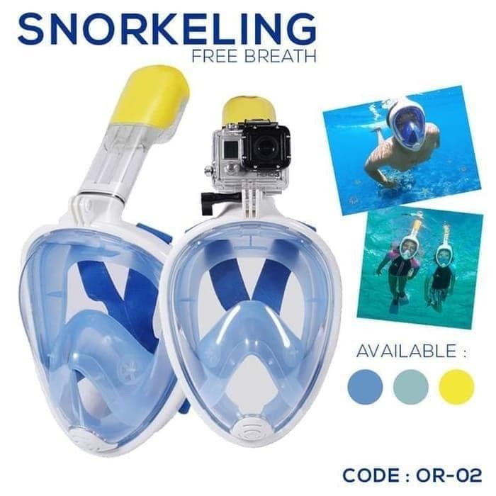 Masker Snorkeling Full Mask Diving Snorkling Aksesoris Aktivitas Olahraga Outdoor  OR 02