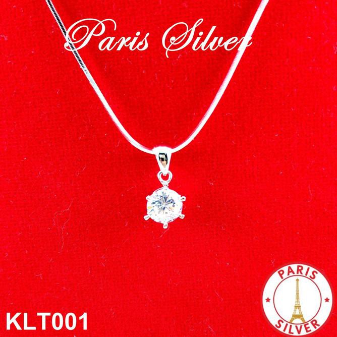 do5f kalung liontin cassandra mini silver perak 925 lapis emas putih wanita f10w