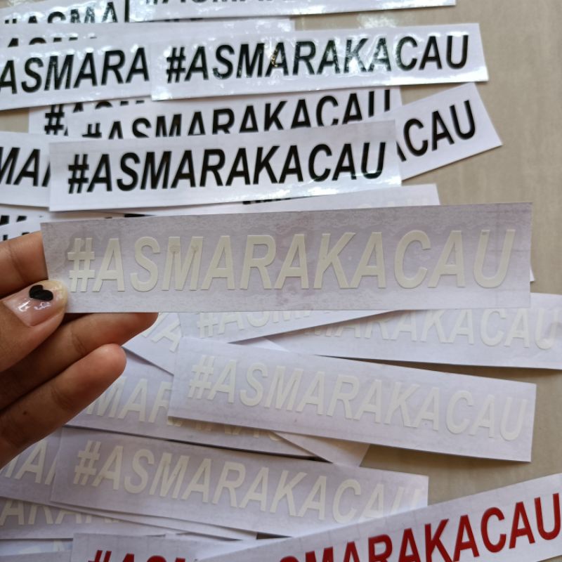 Sticker stiker cutting asmarakacau