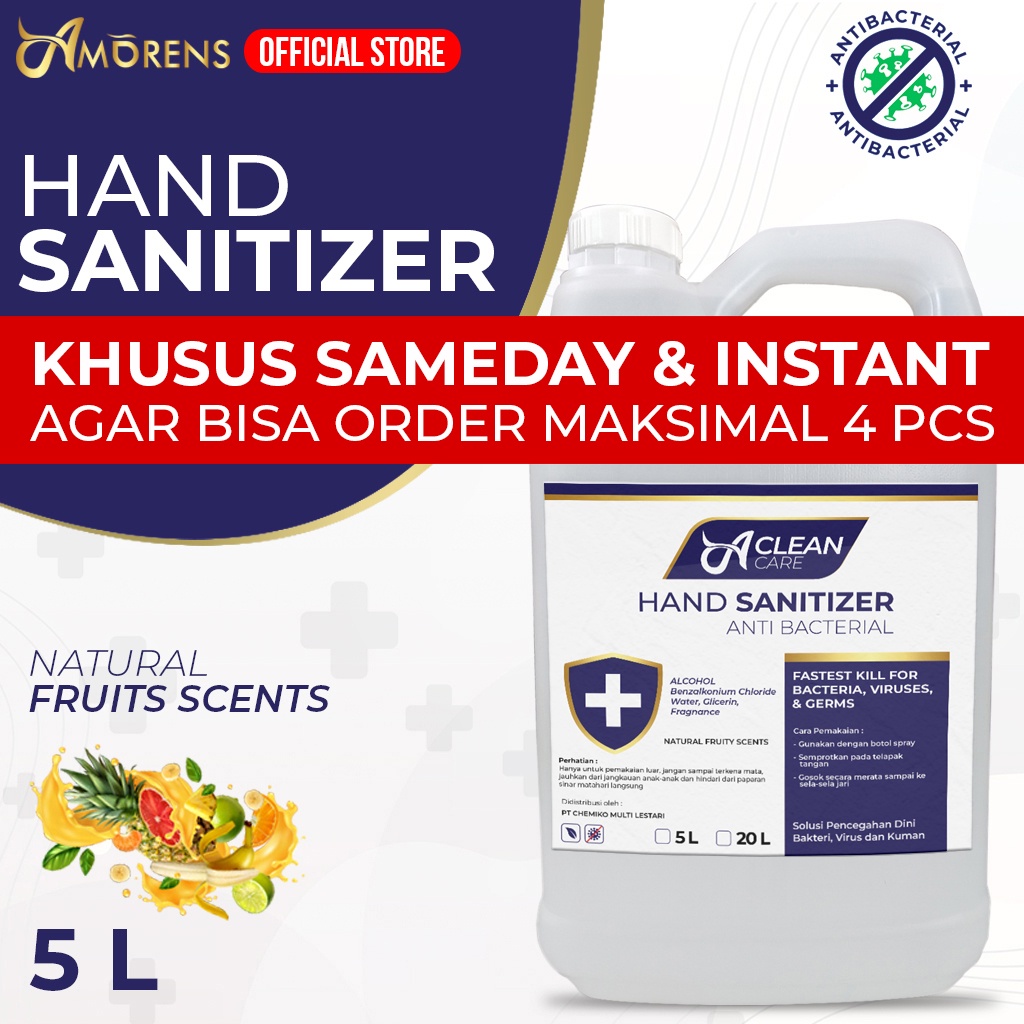 [KHUSUS GRAB/GOSEND] HAND SANITIZER CAIR SPRAY 5 Liter (non-gel) refill spray GOJEK / GRAB