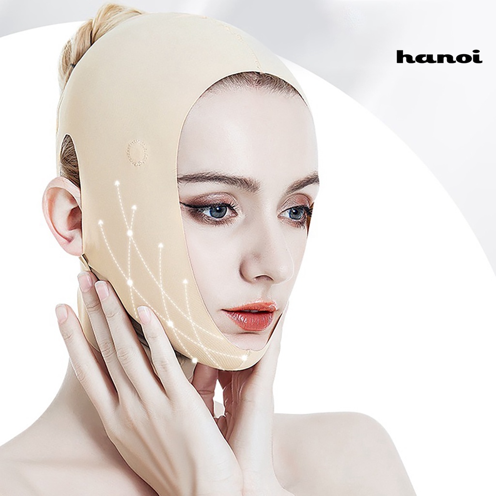 HQTM_Face Cover Breathable Anti Wrinkle with Buckle Face-lift Face Strap for Women