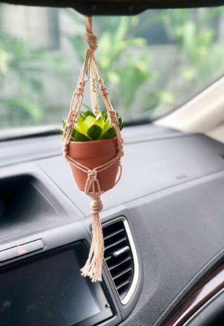 READY STOK) macrame pot gantung/ Macrame plant hanger (POT 051)