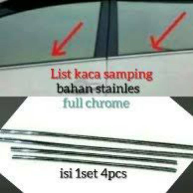 List Lis Kaca Samping Window Liner All New AVANZA XENIA VELOZ 2012 2013 2014 2015 2016 2017 2018 201