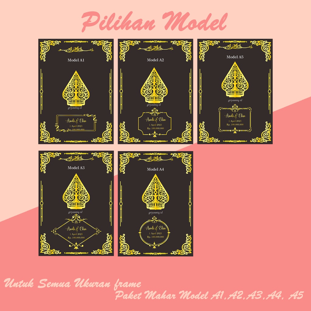 Paket Dekorasi Mahar Akrilik Gold