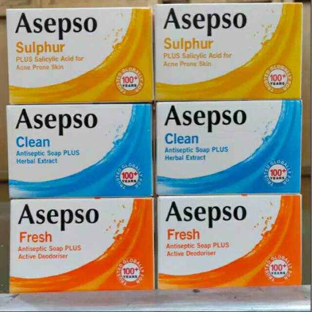 Asepso Bar Soap 80g (Herbal Extract, Active Deodoriser, Acne Prone Skin)