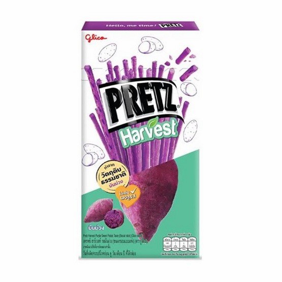 

Glico pretz harvest purple sweet potato flavor talas ubi ungu 34g impor