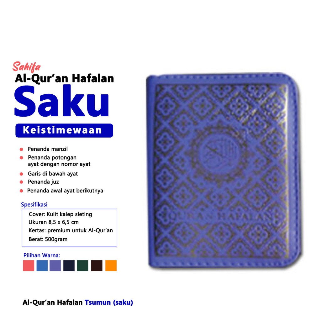 Al Quran Hafalan Saku Resleting Kecil Tsumun