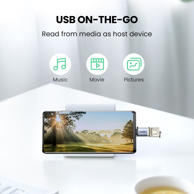 【Stok Produk di Indonesia】Ugreen Adapter OTG USB 3.0 Tipe-C Ke USB 3.0 Untuk SAMSUNG S22 iPad Pro 2018 / 2020 / Note 10 / S20 / Realme 6pro / Nova 7 / Note 9