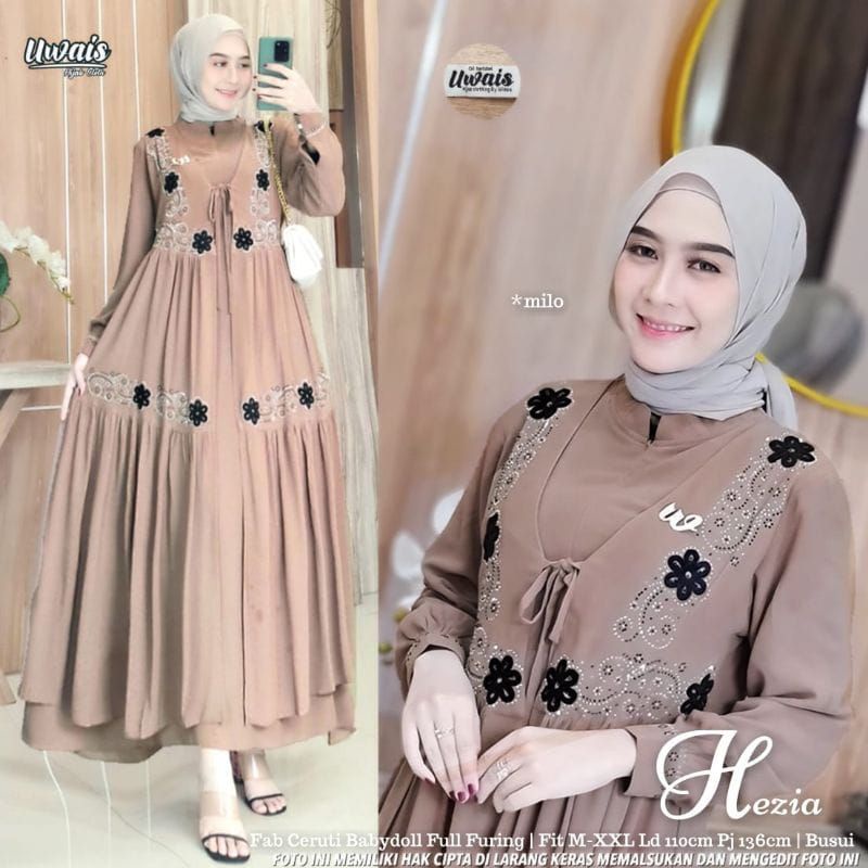 𝐂𝐎𝐃 - HEZIA MAXY // UKURAN L,XL,XXL,XXXL SUPER JUMBO GAMIS CERUTY BABYDOL // GAMIS BORDIL 𝐆𝐚𝐦𝐢𝐬 𝐁𝐞𝐬𝐭 𝐒𝐞𝐥𝐥𝐞𝐫