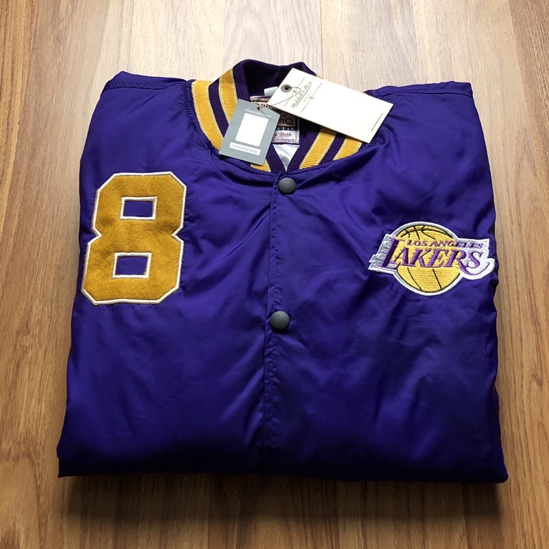 JAKET VARSITY LAKERS - 8 LAKERS UNGU FULLTAG MIRROR PRIA WANITA JACKET