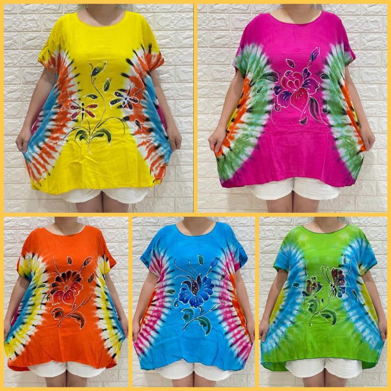 baju atasan Bali blush lukis neci jumbo cantik 2 motif/LD 140
